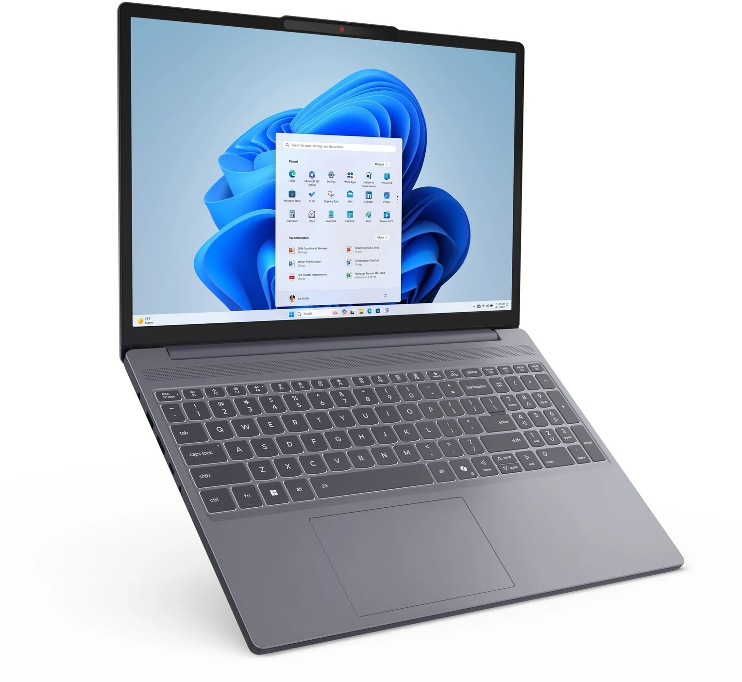 Lenovo IdeaPad Slim 3 AMD Ryzen 7 Octa Core 8840H Office 2024 and Backlit Keyboard AMD Ryzen 7 Octa Core 8840HS - (24 GB/1 TB SSD/Windows 11 Home) 15AHP10 Thin and Light Laptop (15.3 Inch, Luna Grey, 1.59 Kg, With MS Office) - Image 3