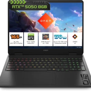 HP OMEN AI AMD Ryzen AI 7 Octa Core AI 7 350 - (24 GB/1 TB SSD/Windows 11 Home/8 GB Graphics/NVIDIA GeForce RTX 5050) 16-ap0165AX Gaming Laptop (16 Inch, Shadow black, 2.44 Kg, With MS Office)